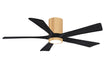 Matthews Fan Company - IR5HLK-LM-BK-52 - 52"Ceiling Fan - Irene - Light Maple