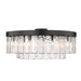 Golden - 1768-9SF BLK-HWG - Nine Light Semi-Flush Mount - Ciara BLK - Matte Black