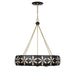 Savoy House - 1-2493-6-104 - Six Light Chandelier - Venice - Metropolis Black and Gold