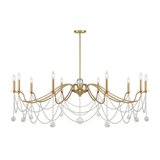 Savoy House - 1-7504-10-322 - Ten Light Chandelier - Mariposa - Warm Brass