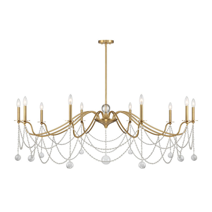 Savoy House - 1-7504-10-322 - Ten Light Chandelier - Mariposa - Warm Brass