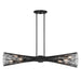 Savoy House - 1-9601-6-89 - Six Light Linear Chandelier - Longfellow - Matte Black