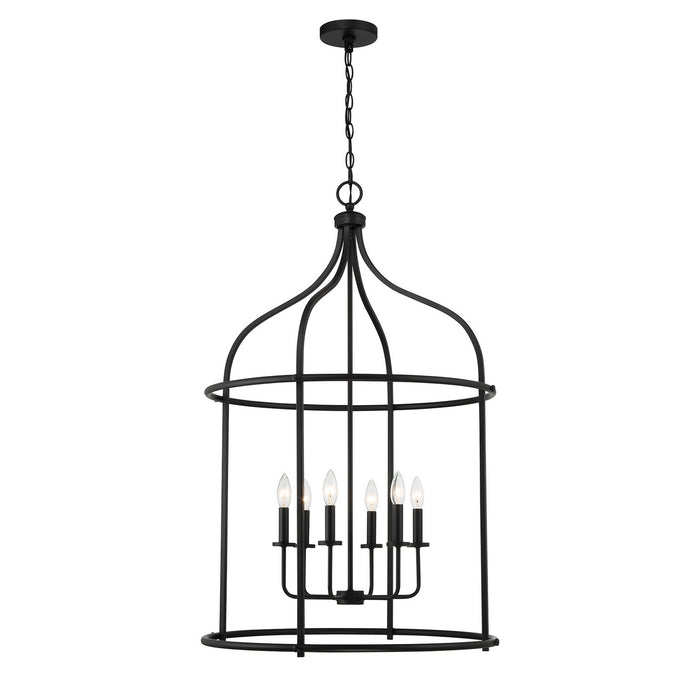 Savoy House - 3-7388-6-89 - Six Light Pendant - Brookstone - Matte Black