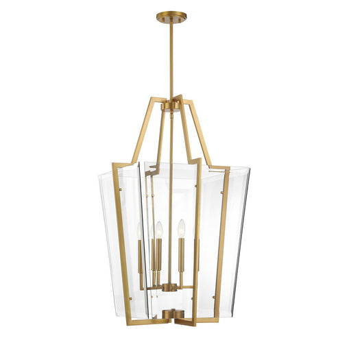 Savoy House - 3-9950-4-322 - Four Light Pendant - Farell - Warm Brass