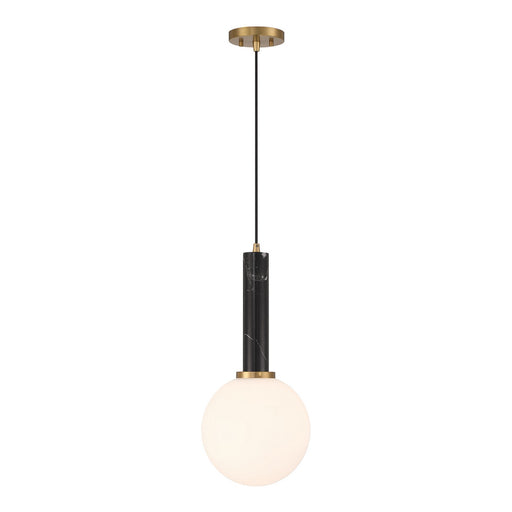 Savoy House - 7-2902-1-263 - One Light Pendant - Callaway - Black Marble with Warm Brass
