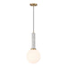 Savoy House - 7-2902-1-264 - One Light Pendant - Callaway - White Marble with Warm Brass