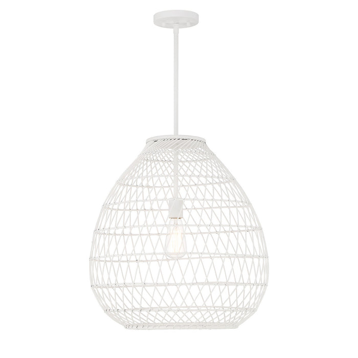 Savoy House - 7-7681-1-83 - One Light Pendant - Maya - Bisque White