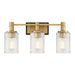 Savoy House - 8-1102-3-143 - Three Light Bathroom Vanity - Concord - Matte Black with Warm Brass