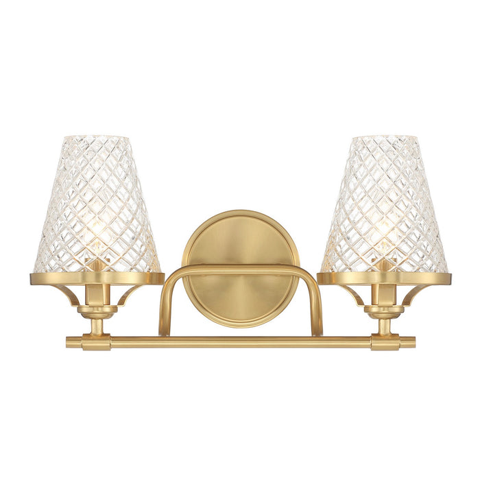 Savoy House - 8-3596-2-322 - Two Light Bathroom Vanity - Candler - Warm Brass