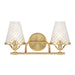 Savoy House - 8-3596-2-322 - Two Light Bathroom Vanity - Candler - Warm Brass