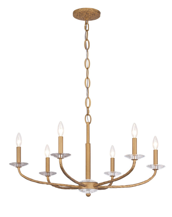 Minka-Lavery - 5286-788 - Six Light Chandelier - Atella - Ashen Gold