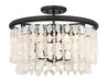 Minka-Lavery - 6703-66 - Four Light Semi Flush Mount - Shimmering Elegance - Sand Coal