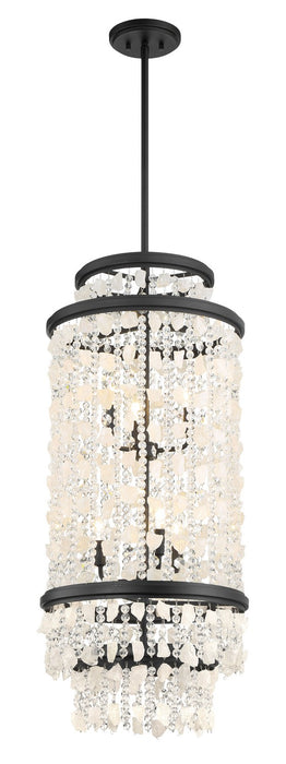 Minka-Lavery - 6704-66 - Six Light Foyer Pendant - Shimmering Elegance - Sand Coal