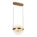 Kuzco Lighting - PD75912-BG/LG-3CCT - LED Pendant - Pisces - Brushed Gold/Light Guide