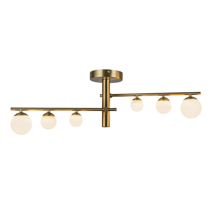 Kuzco Lighting - SF55525-BG/OP - LED Semi-Flush Mount - Juniper - Brushed Gold/Opal Glass