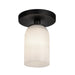 Kuzco Lighting - SF57704-BK/GO - One Light Semi-Flush Mount - Nola - Black/Glossy Opal Glass