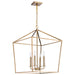 Nuvo Lighting - 60-7932 - Four Light Pendant - Emma - Burnished Brass