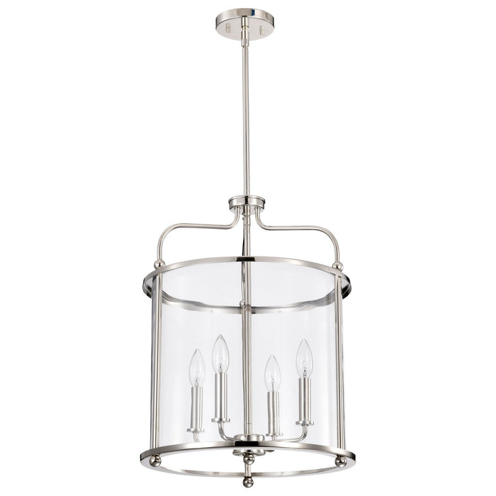 Nuvo Lighting - 60-7956 - Four Light Pendant - Yorktown - Polished Nickel
