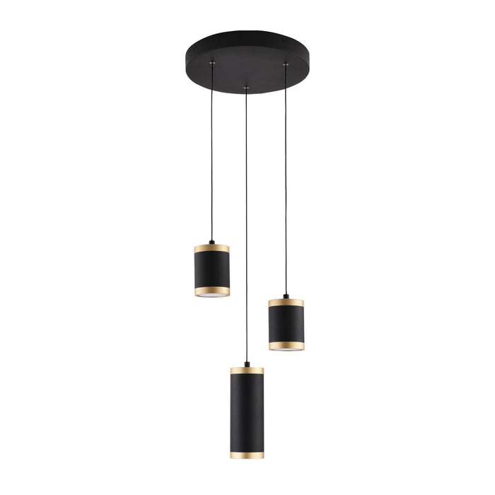 ET2 - E22943-BKGLD - LED Pendant - Cuff - Black / Gold