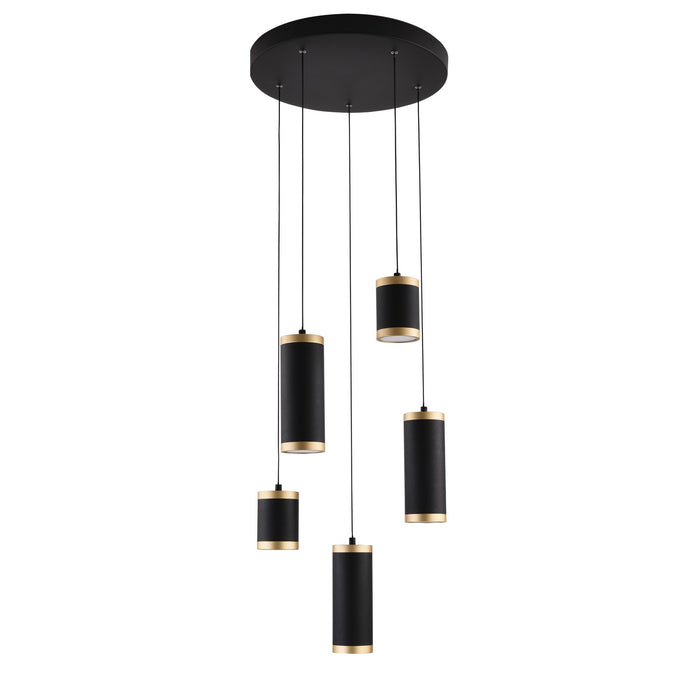 ET2 - E22945-BKGLD - LED Pendant - Cuff - Black / Gold