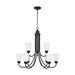 Generation Lighting. - 3120209-112 - Nine Light Chandelier - Seville - Midnight Black