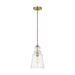 Generation Lighting. - 6536901-848 - One Light Pendant - Kea - Satin Brass