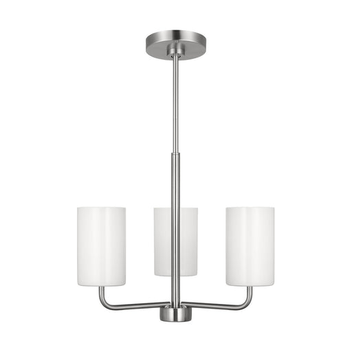 Generation Lighting. - GLC1003BS - Three Light Chandelier - Rhett - Brushed Steel