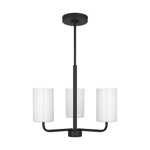 Generation Lighting. - GLC1003MBK - Three Light Chandelier - Rhett - Midnight Black