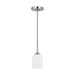 Generation Lighting. - GLP1021BS - One Light Mini Pendant - Emile - Brushed Steel