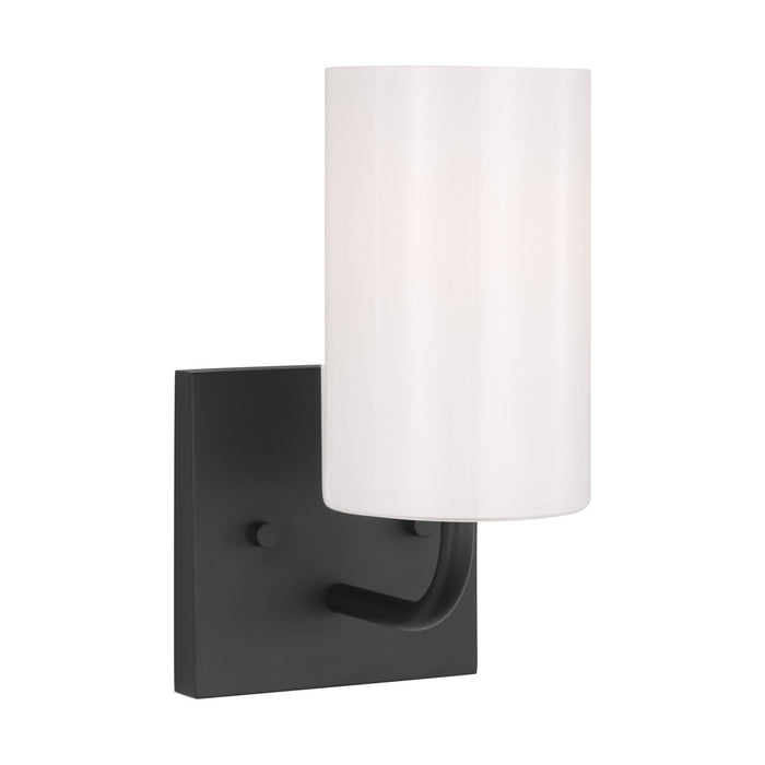 Generation Lighting. - GLV1001MBK - One Light Vanity - Rhett - Midnight Black