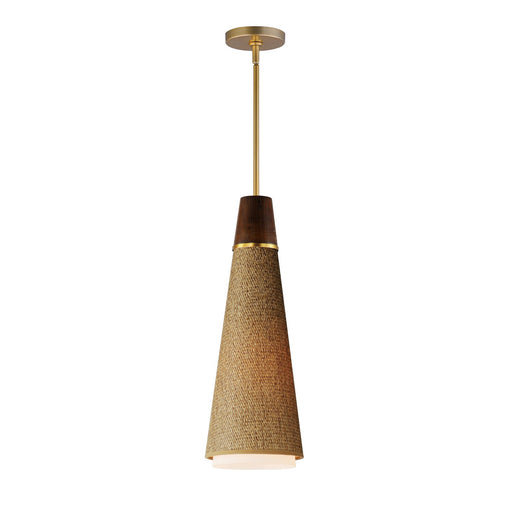 Maxim - 14481GCNAB - One Light Pendant - Sumatra - Natural Aged Brass