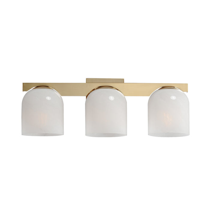 Maxim - 21233MRNAB - Three Light Bath Vanity - Scoop - Natural Aged Brass