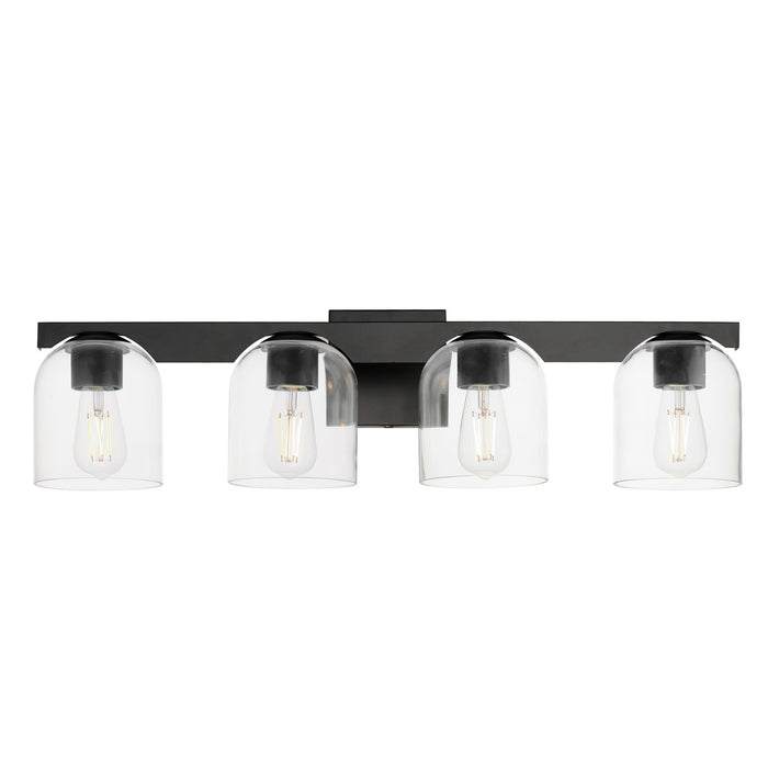 Maxim - 21234CLBK - Four Light Bath Vanity - Scoop - Black