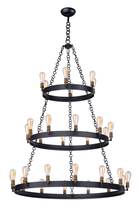 Maxim - 26278BKNAB/BUL - LED Chandelier - Noble - Black / Natural Aged Brass