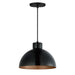 Maxim - 35144BKACP - One Light Pendant - Rockport - Black / Antique Copper