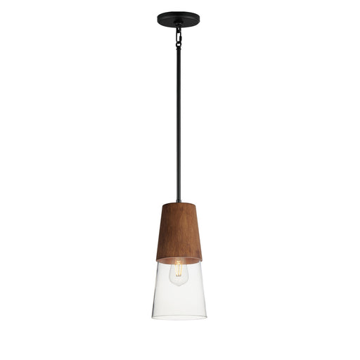 Maxim - 91620CLWNBK - One Light Mini Pendant - Carpenter - Walnut / Black