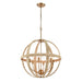 ELK Home - 32472/6 - Six Light Chandelier - Abaca - Satin Brass