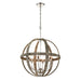 ELK Home - 32572/6 - Six Light Chandelier - Abaca - Polished Nickel