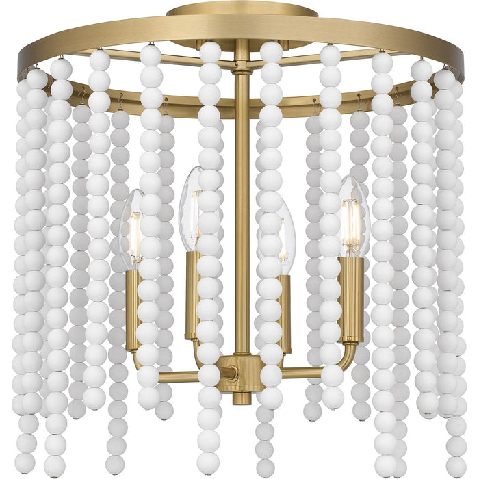 Quoizel - APE1716AB - Four Light Semi Flush Mount - Apelle - Aged Brass