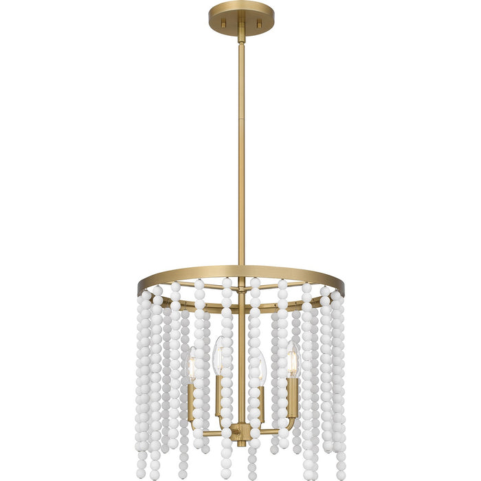 Quoizel - APE2816AB - Four Light Pendant - Apelle - Aged Brass