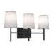 AFX Lighting - ROSV2211CBBK - Three Light Vanity - Rose - Black