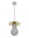 Avenue Lighting - HF1951-BB-WHT - One Light Pendant - The Newport - Brushed Brass/White