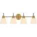 Quoizel - HIN8630AB - Four Light Bath - Hinton - Aged Brass