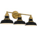 Quoizel - HUX8625AB - Three Light Bath - Huxley - Aged Brass