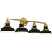 Quoizel - HUX8634AB - Four Light Bath - Huxley - Aged Brass