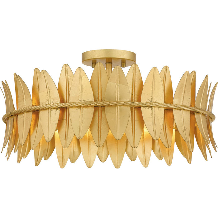 Quoizel - LIZ1720GFL - Four Light Semi Flush Mount - Liza - Gold Leaf