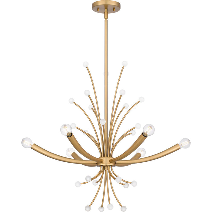 Quoizel - PCKIE5029BWS - Six Light Chandelier - Kiera - Brushed Weathered Brass