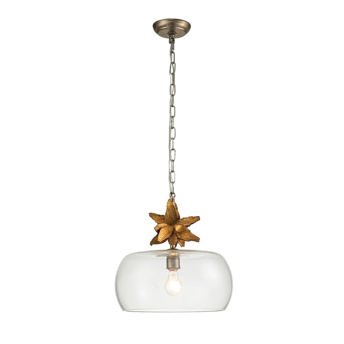 Lucas + McKearn - PD1005G-1 - One Light Pendant - Toissant - Gold Leaf/Silver Leaf