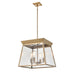 Artcraft - AC11852BB - Four Light Chandelier - Lucian - Brushed Brass