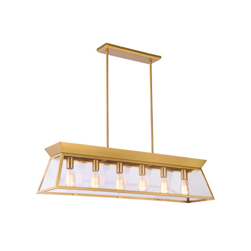 Artcraft - AC11854BB - Six Light Island Chandelier - Lucian - Brushed Brass